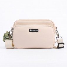 Beige Nylon Shoulder Bag Waterproof Dog Training Pouch Crossbody Dog Walking Bag Pet Training Supplies